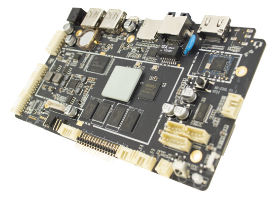 Placa minúscula RJ45 de 4 IO Linux multitoque capacitivo DDR3 1G/2G RAM do ponto