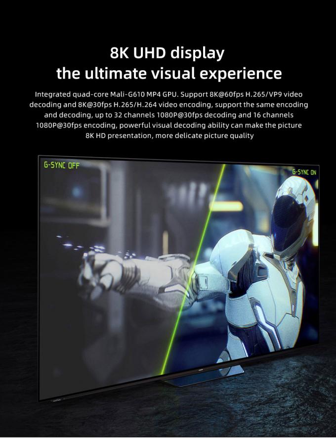 RK3568 8K Media Player Box com RK3588 Octa-Core CPU e ARM Mali G610 MP4 GPU 2