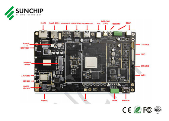 Rockchip RK3588 Octa Core Embedded ARM Board RS232 RS485 8K Caixa de Player de Controle Industrial