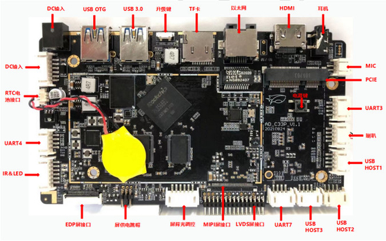 De Android 11 do BRAÇO mini PCIE UART definição encaixada 1920x1080P RK3568 da placa de Sunchip