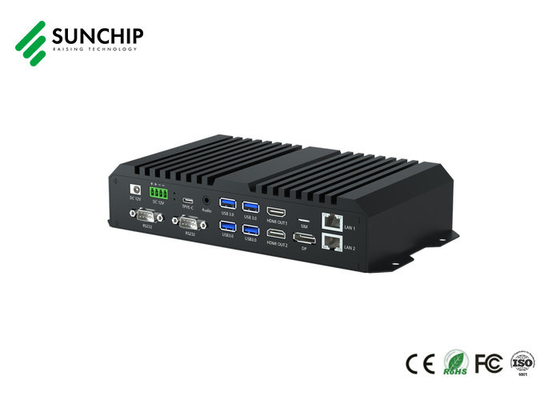 Black 8K RK3568 Edge Computing Device RS232 4K Media Player Box