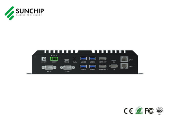 Industrial RK3588 WIFI 6 HD In DP HD Out 8K Video Decode Media Box Android com 64GB Rom