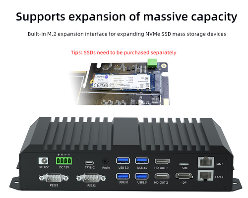 RK3588 8K Media Player Box Octa Core Android 12 Metal Box com Dual LAN HD IN RS232 RS485