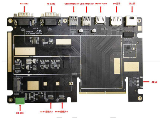Rockchip Industrial Embedded Android Board RK3588 Oito núcleos 8K para quiosque