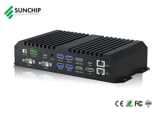 Industrial RK3588 WIFI 6 HD In DP HD Out 8K Video Decode Media Box Android com 64GB Rom