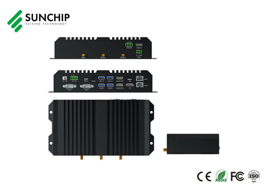 Rockchip RK3588 Octa Core Android Box com RS232 RS485 WIFI Gigabit Ethernet BT USB Media Player para exibição LCD