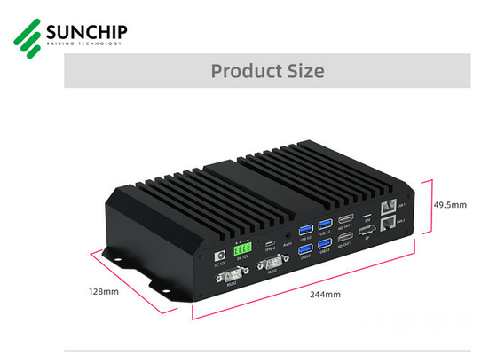 Rockchip RK3588 Octa Core Android Box com RS232 RS485 WIFI Gigabit Ethernet BT USB Media Player para exibição LCD