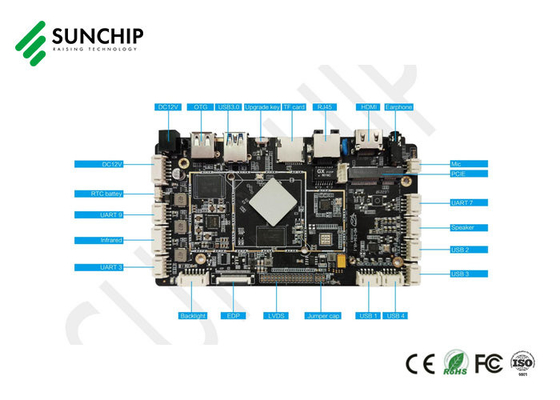16GB/32GB EMMC Embedded ARM Board RK3566 Quad Core Android 11 PCBA para máquina de venda automática