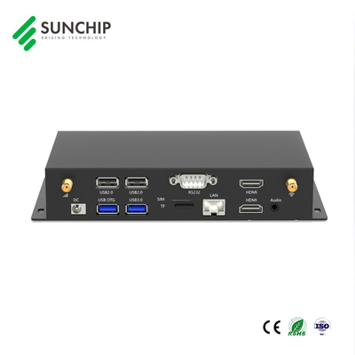 Metal Media Player RK3568 CPU Para Reprodução de Vídeo 4K Android 11 caixa de reprodutor de sinalização digital montada na parede