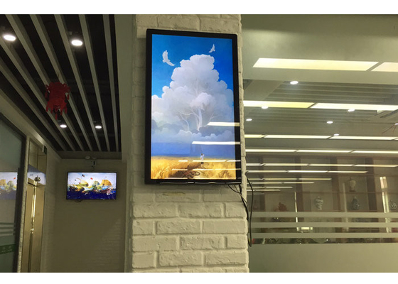 Monitor externo LCD Display interativo tudo em um sinal digital 27 " quiosque para hospitais hotéis centros comerciais