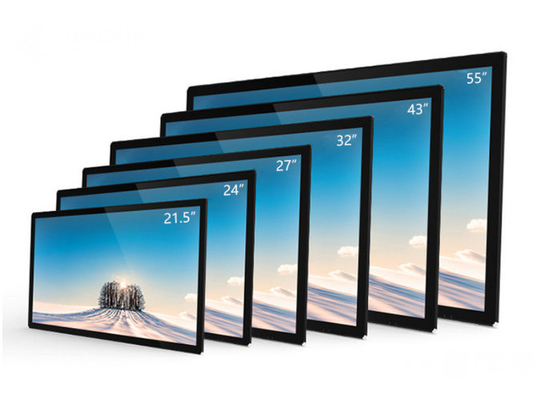 Display de sinalização digital interativa / sinalização digital desktop com tamanho de tela LCD personalizável