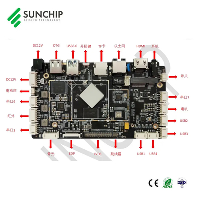 2 GB de RAM Android 11 Embedded ARM Board BT WIFI Ethernet Suporte com 2 X USB 3.0
