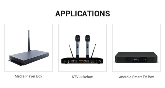 3.5mm Stereo Headphone Output Media Player com opcional 2GB/4GB de RAM e LVDS Screen Interface 1080P Output